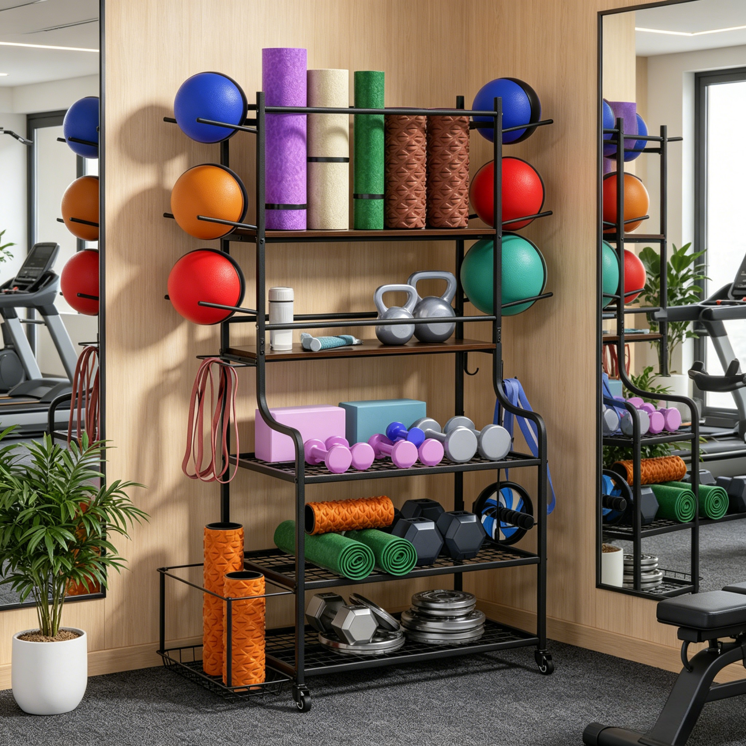 Home Gym Gear - Yoga Mat Storage Rack Home Gym