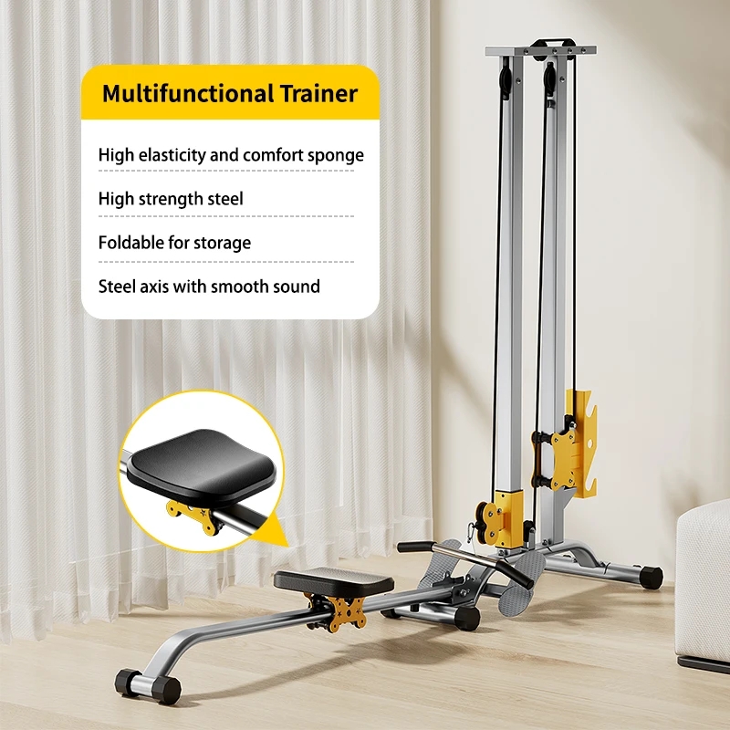 Home Gym Smith - Rowing Machine Fitness Equipment Exercise High