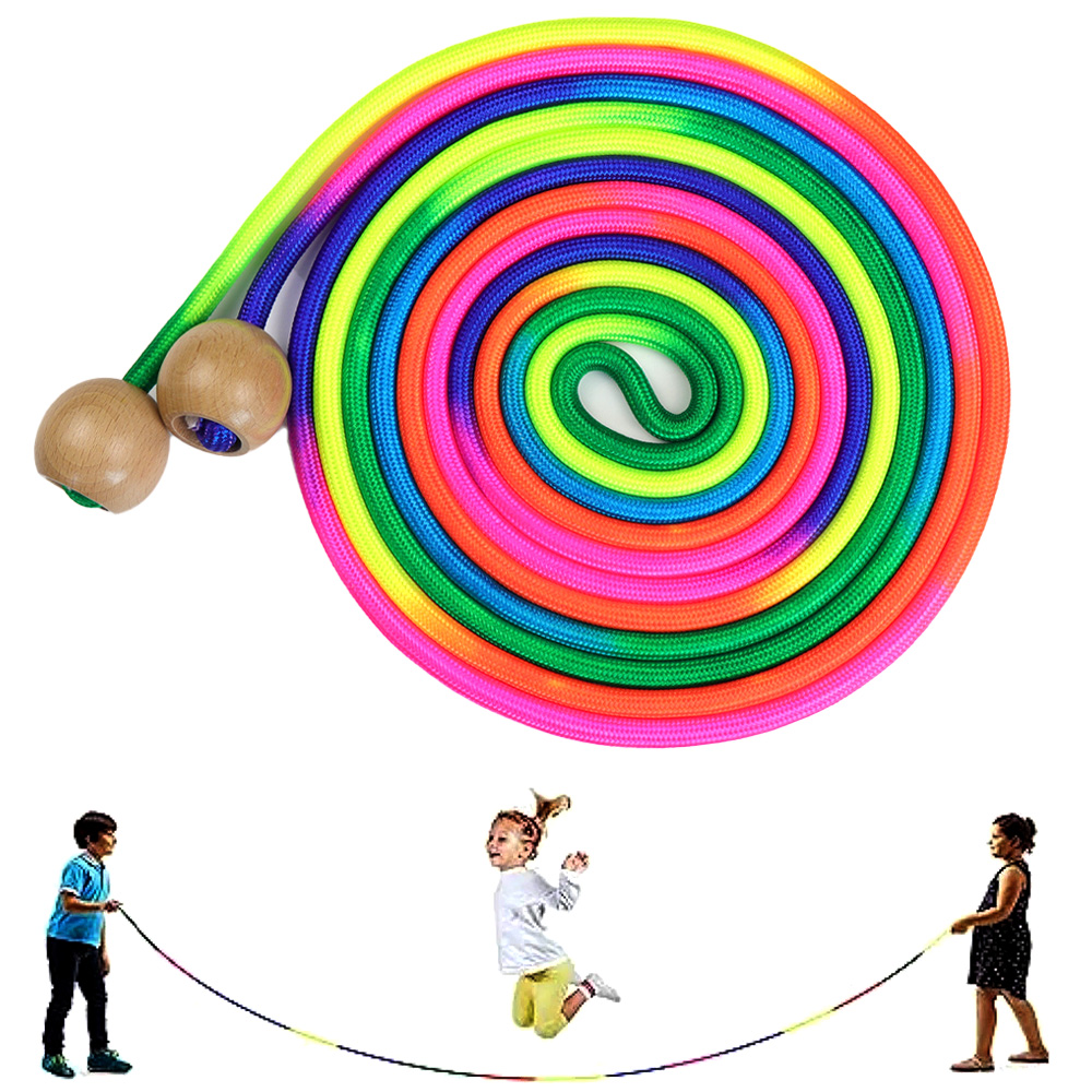 Speed Parachute Sprint - 5M Rainbow Long Jump Rope for