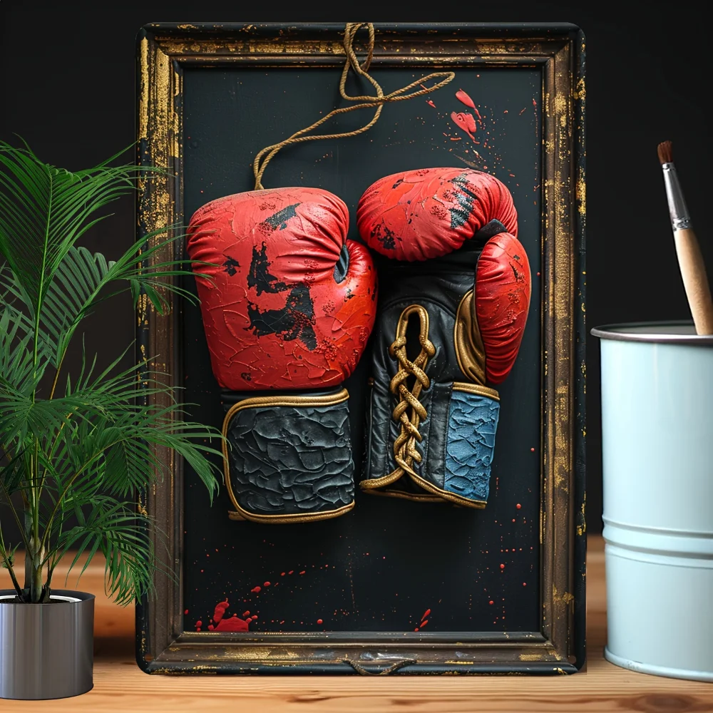 Home Gym Gear - Vintage Boxing Theme Metal Tin Sign