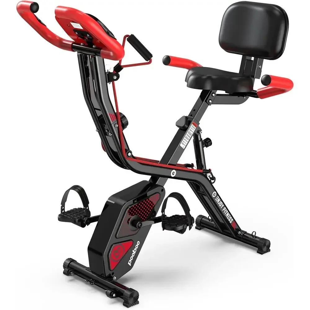 Home Gym Bike - Upright Exercise Bike with Adjustable Resistance,
