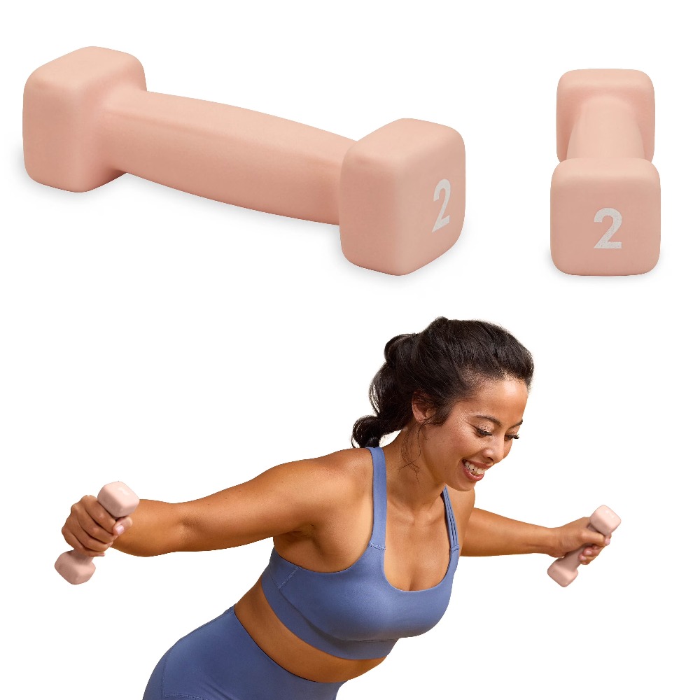 Home Gym Exercise - Neoprene Coated 2 Pound Dumbbell Single