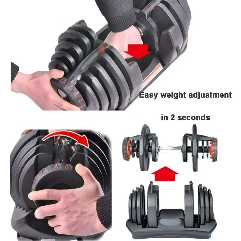 Home Gym Gear - Home Gym Automatic Fitness Dumbbell Adjustable