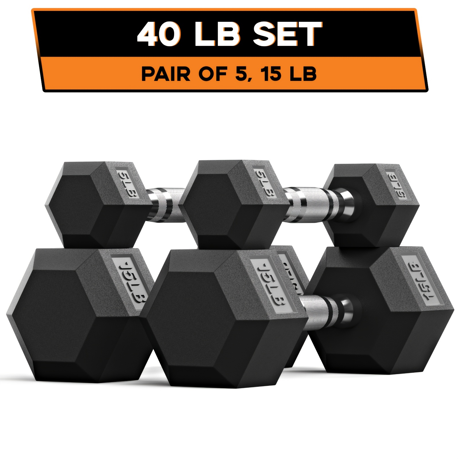 40-355LB HEX Dumbbell Set Rubb - Home Gym Dumbbell Set recensione e prezzo