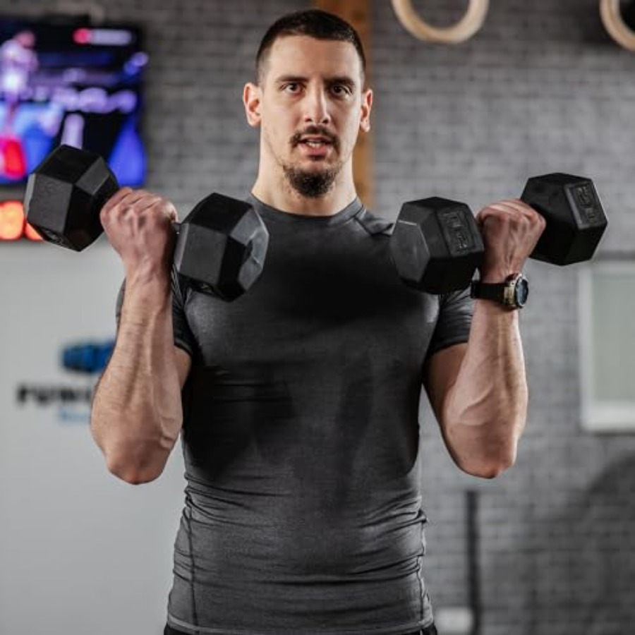 40lbs/45lbs/50lbs Rubber Dumbb - Home Gym Kit For Men recensione e prezzo
