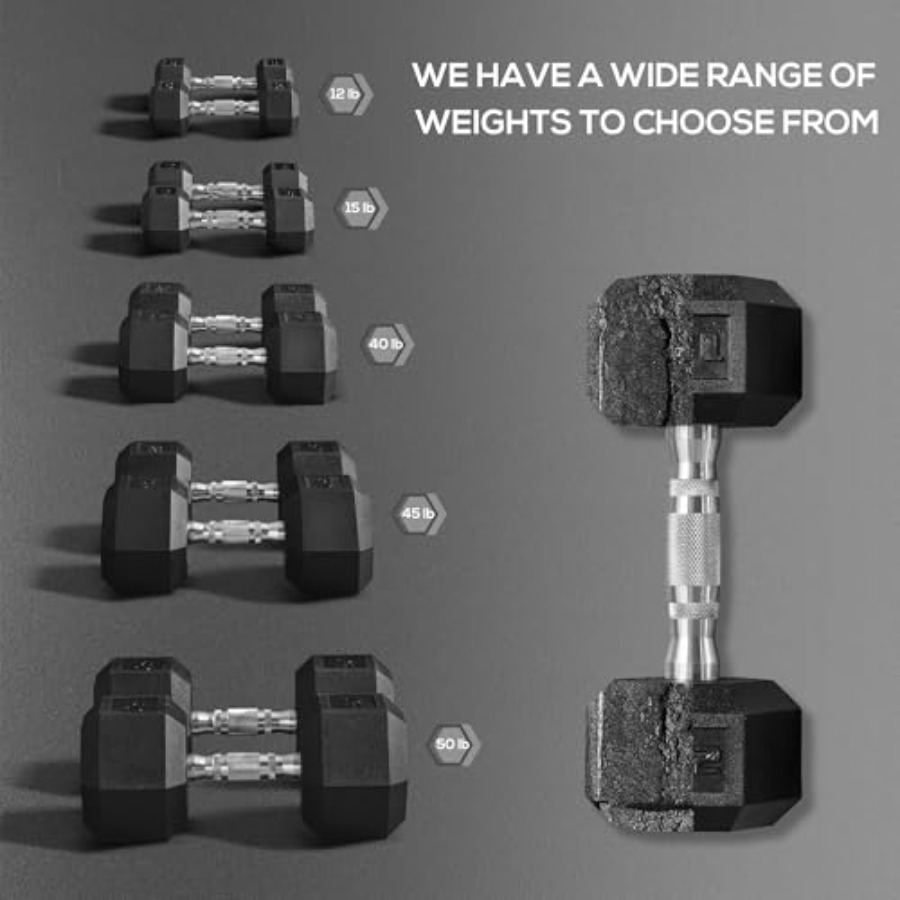 40lbs/45lbs/50lbs Rubber Dumbb - Home Gym Kit For Men recensione e prezzo
