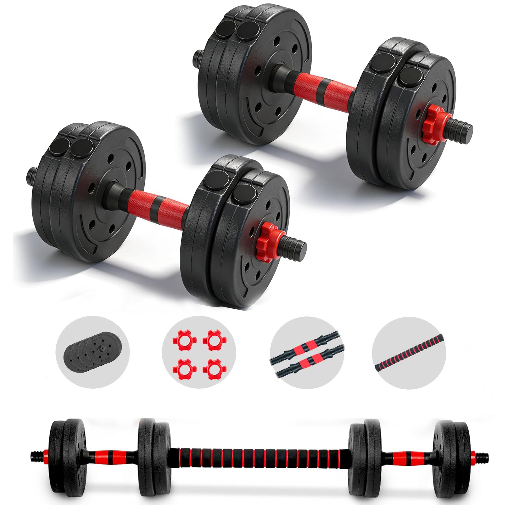 22lb 2-in-1 Adjustable Dumbbel - Home Gym Dumbbell Set recensione e prezzo