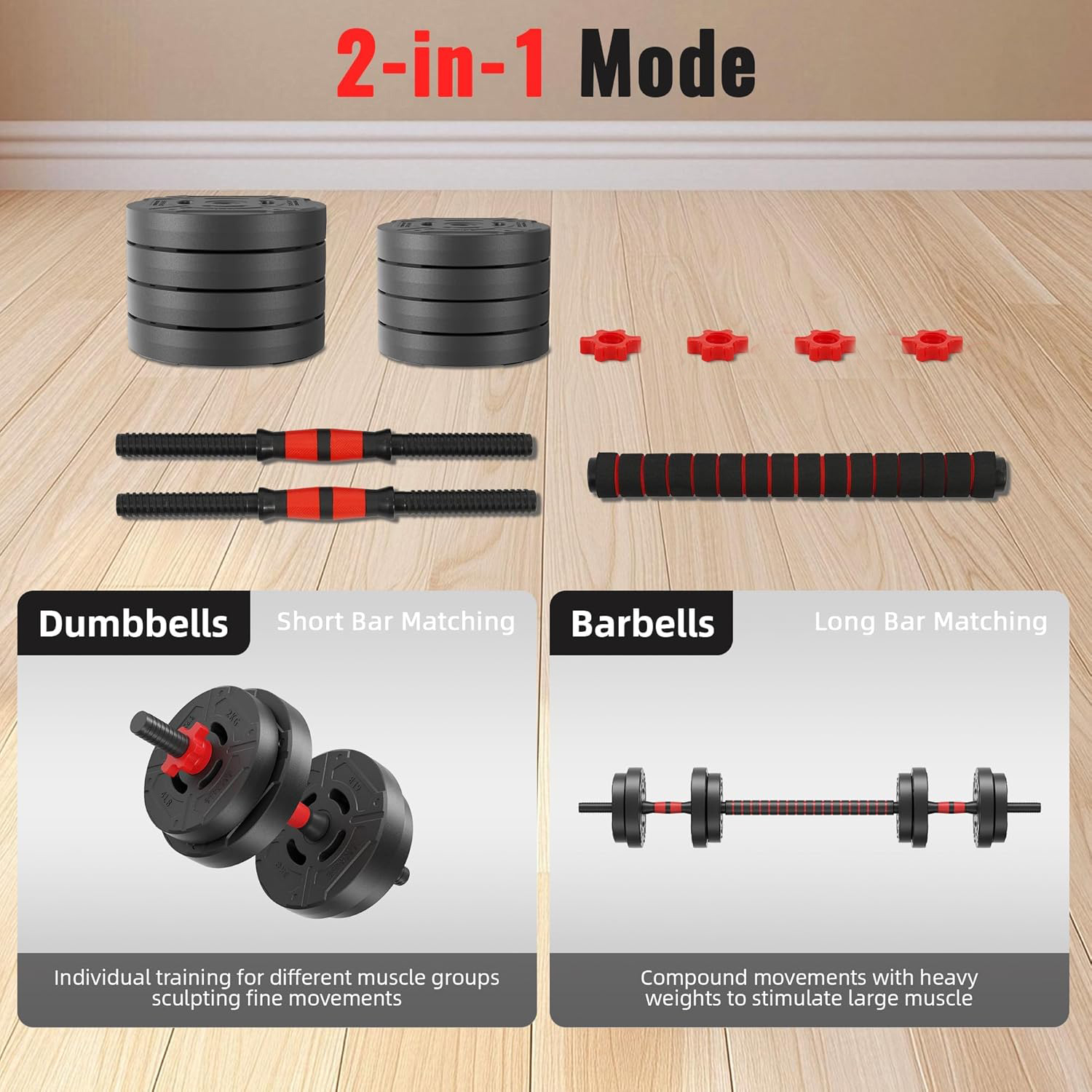 22lb 2-in-1 Adjustable Dumbbel - Home Gym Dumbbell Set recensione e prezzo