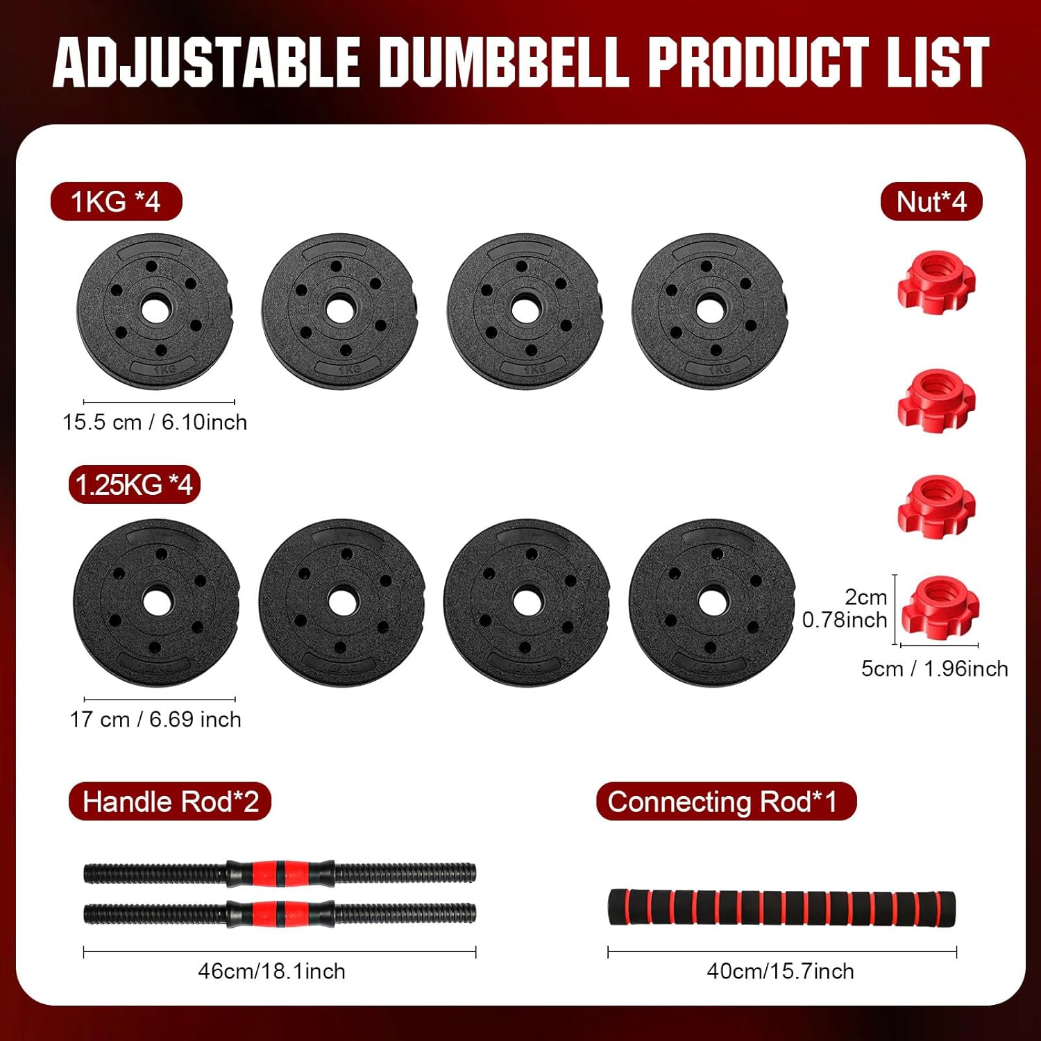 22lb 2-in-1 Adjustable Dumbbel - Home Gym Dumbbell Set recensione e prezzo