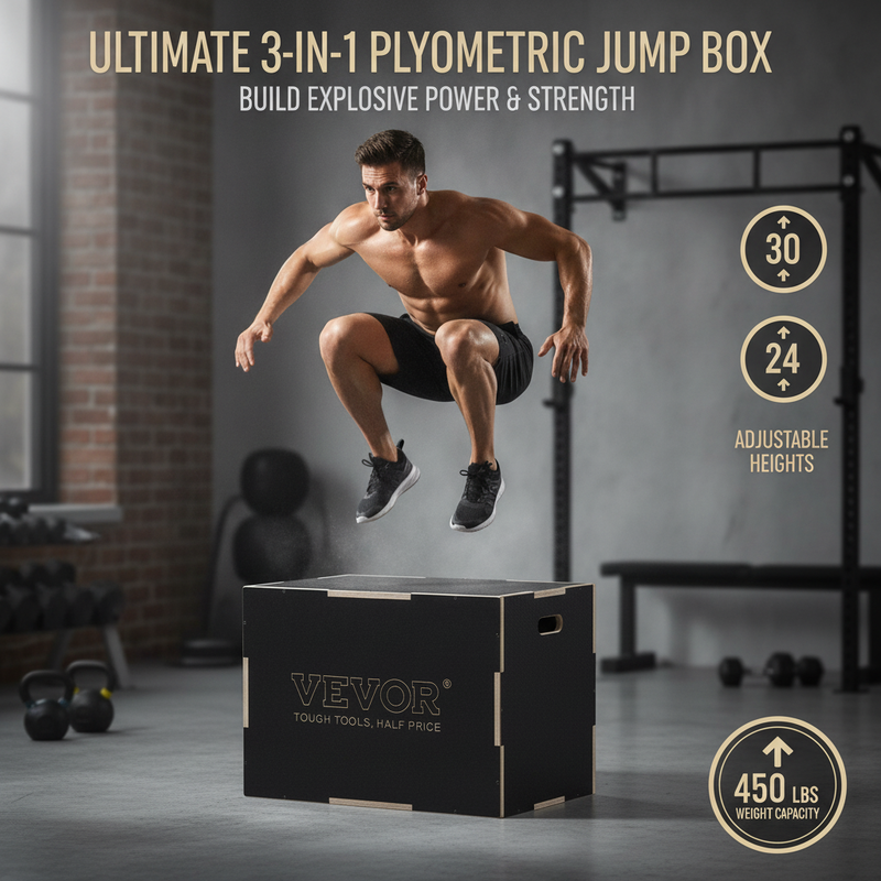 Wooden Plyo Box 30/24/20 Inch  - Home Gym Jump Box recensione e prezzo