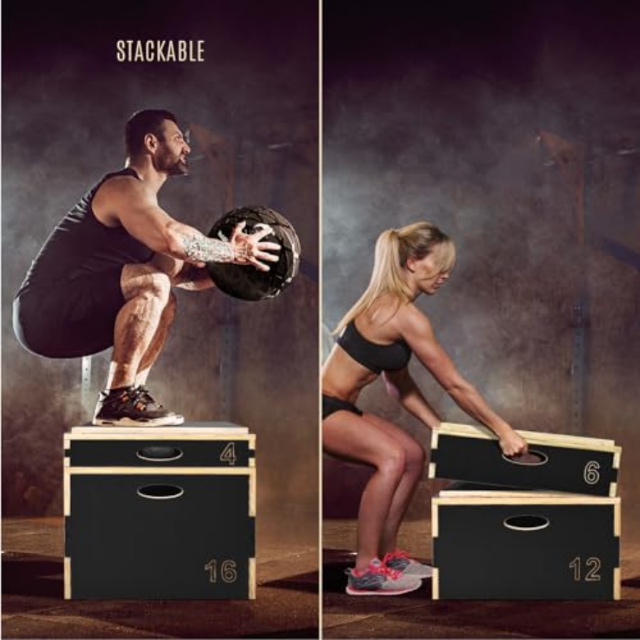 3 in 1 Wooden Plyo Box for Jum - Home Gym Jump Box recensione e prezzo