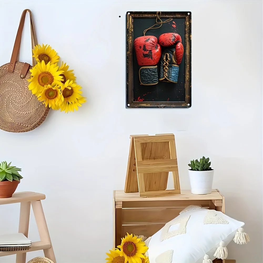 Vintage Boxing Theme Metal Tin - Home Gym Gear recensione e prezzo