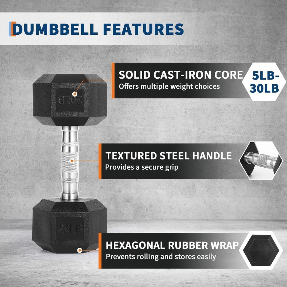 Home Gym Rubber Dumbbells Set, - Home Gym Dumbbell Set recensione e prezzo