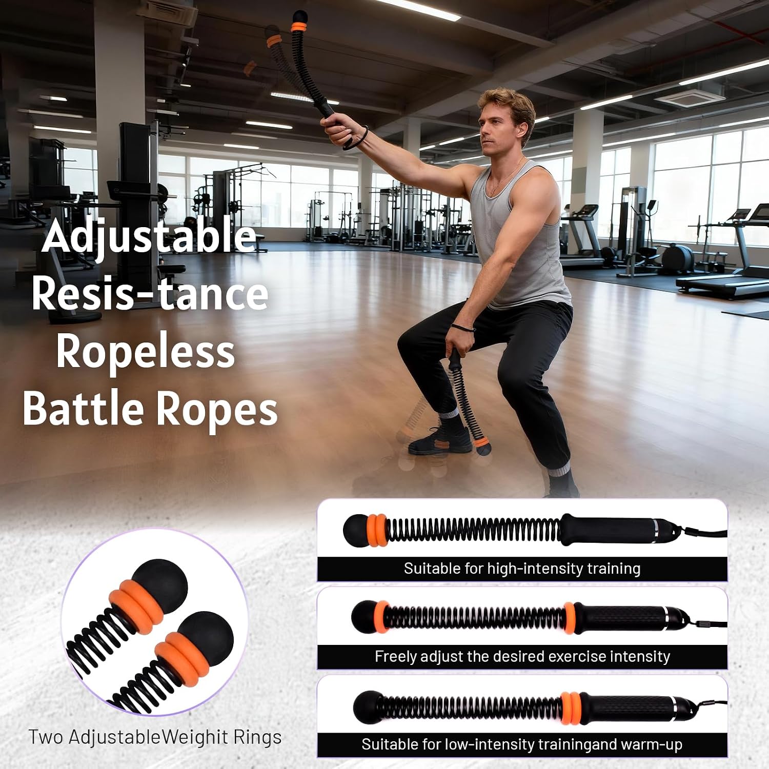 Ropeless Battle Ropes with Adj - Home Gym Exercise recensione e prezzo