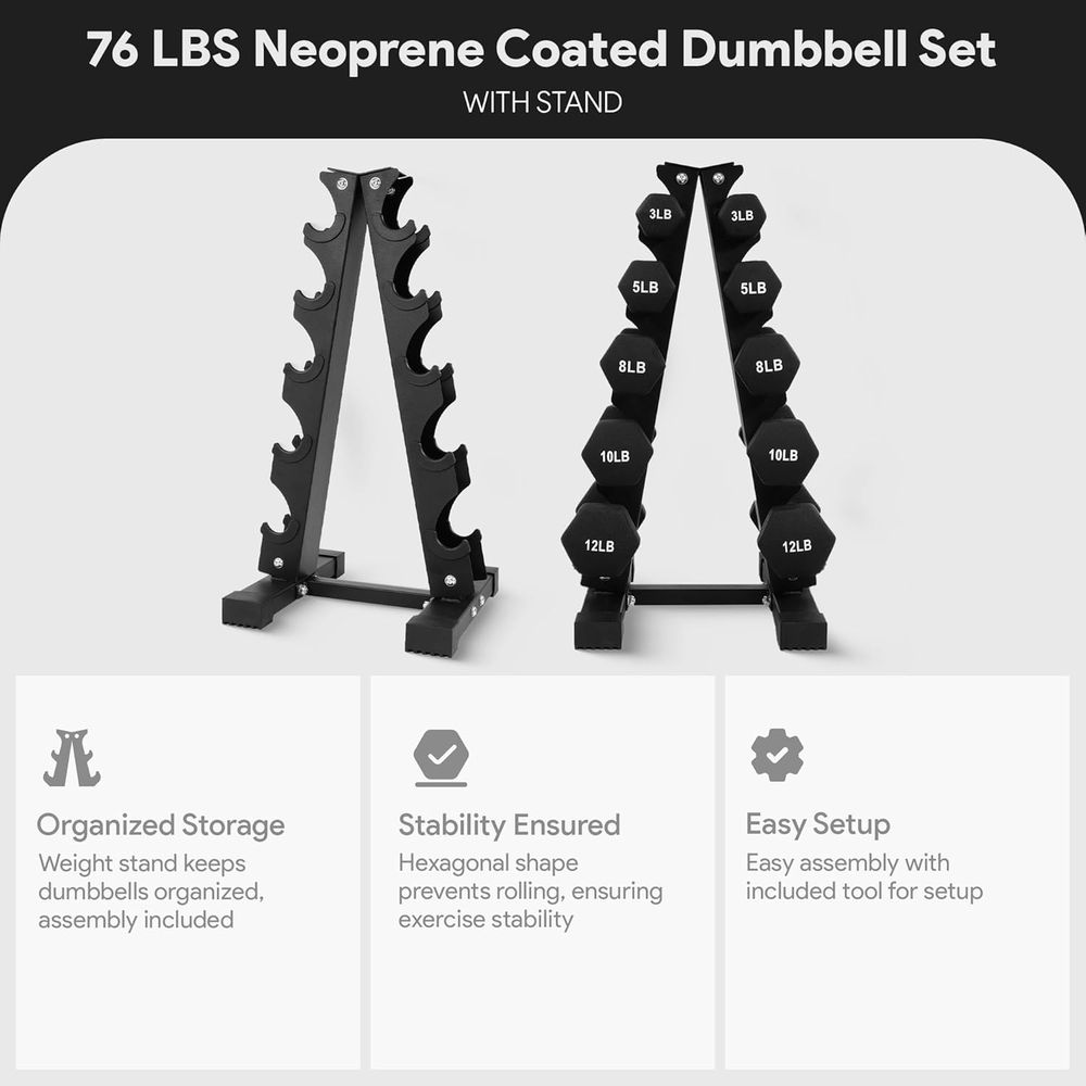 Hex Neoprene Iron Dumbbell Set - Home Gym Dumbbell Set recensione e prezzo